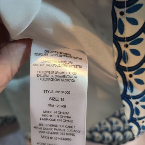 Girl's Pastourelle By Pippa & Julie Floral Print Dress, Size 14 - Blue - Picture 5 of 6